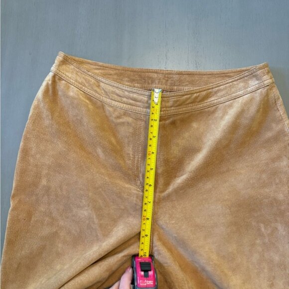 Yvonne Marie Women’s Suede Leather Pants Tan Genuine Leather Western Cowgirl - Picture 12 of 14